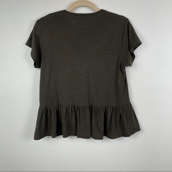 THE GREAT. Peplum Ruffle Tee Size 1 - Picture 3 of 12